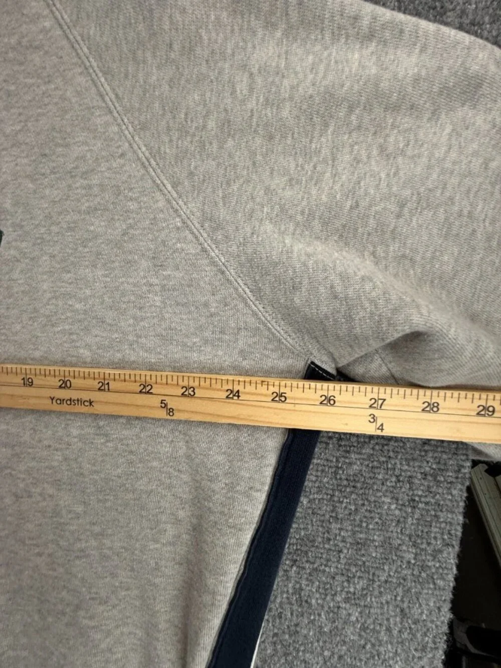Polo Ralph Lauren Sweater 1/4 Zip XXL Contrast Trim Cotton Acrylic Blend Gray
